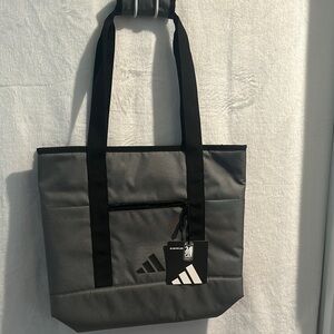 Adidas Insulated (30) Cans Storage Bag with Multi-Pockets. Gray/ Black Cooler.